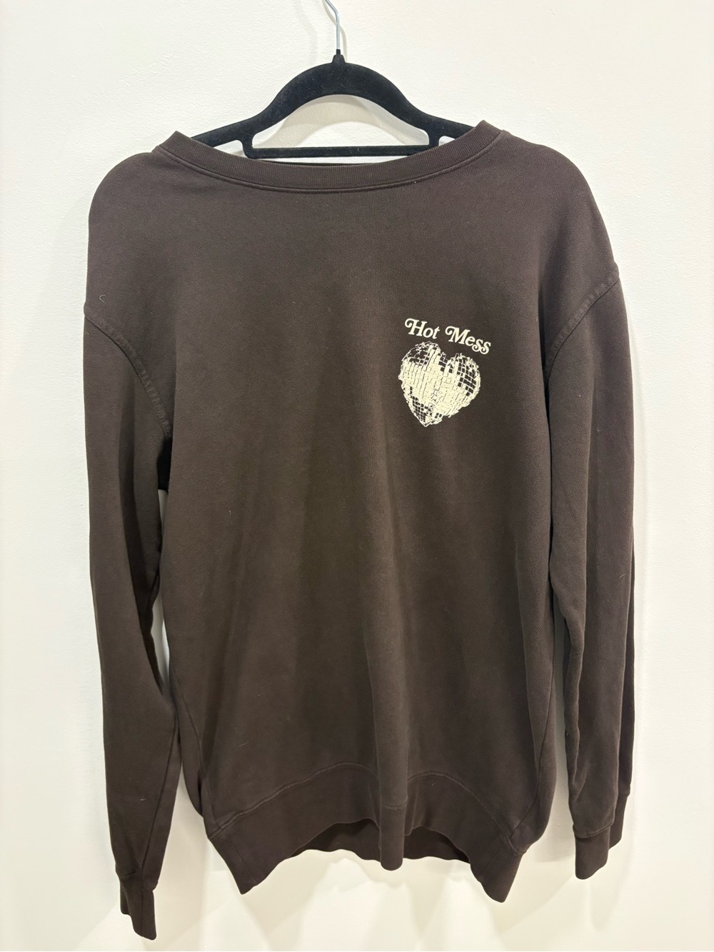 Men's 'Hot Mess' Graphic Sweatshirt - Brown